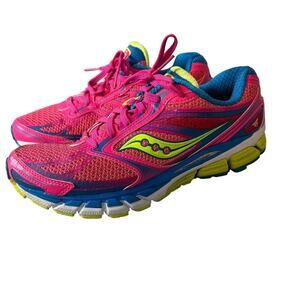 Saucony Guide 8 Running Shoes S10256-4 Pink & Blue Womens Size 9 Workout Gym
